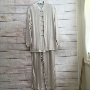 VINTAGE SARA‎ MICHELLE TEXTURED SATINY LOUNGE SET